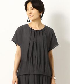 COMME CA PLATINUM S-SIZE / コムサ・プラチナ エスサイズ シャツ・ブラウス | 〔Sサイズ〕【セットアップ対応／洗える】強撚割繊エアフロ― フロントタックプルオーバー