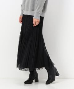 COMME CA PLATINUM S-SIZE / コムサ・プラチナ エスサイズ ロング・マキシ丈スカート | 〔Sサイズ〕オーガンジーカルゼ マーメイドプリーツスカート