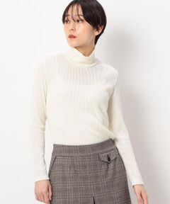 COMME CA PLATINUM S-SIZE / コムサ・プラチナ エスサイズ カットソー | 〔Sサイズ〕ラグウォームリブニット ハイネックプルオーバー