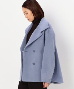 COMME CA PLATINUM S-SIZE / コムサ・プラチナ エスサイズ ダッフルコート | 〔 Sサイズ 〕 アンゴラウール デザインカラーハーフコート