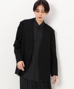 COMME CA PLATINUM S-SIZE / コムサ・プラチナ エスサイズ ノーカラージャケット | 〔 Sサイズ 〕 【セットアップ対応】ハイゲージジャージー ジャケット