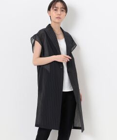 COMME CA PLATINUM S-SIZE / コムサ・プラチナ エスサイズ ベスト | 〔 Sサイズ 〕 シアーストライプ ジレ