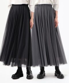 COMME CA PLATINUM S-SIZE / コムサ・プラチナ エスサイズ ロング・マキシ丈スカート | 〔 Sサイズ 〕 【リバーシブル】ソフトチュール スカート