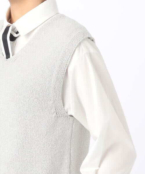 COMME CA PLATINUM S-SIZE / コムサ・プラチナ エスサイズ ニット・セーター | 〔 Sサイズ 〕 ラメブークレー ベスト | 詳細12