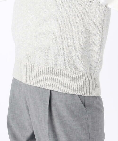 COMME CA PLATINUM S-SIZE / コムサ・プラチナ エスサイズ ニット・セーター | 〔 Sサイズ 〕 ラメブークレー ベスト | 詳細13