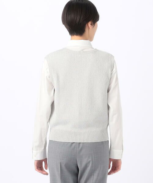 COMME CA PLATINUM S-SIZE / コムサ・プラチナ エスサイズ ニット・セーター | 〔 Sサイズ 〕 ラメブークレー ベスト | 詳細10