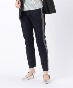 COMME CA PLATINUM S-SIZE / コムサ・プラチナ エスサイズ デニムパンツ | 〔 Sサイズ 〕 中空ストレッチデニム ウエストリブパンツ