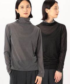 COMME CA PLATINUM S-SIZE / コムサ・プラチナ エスサイズ カットソー | 〔 Sサイズ 〕 【リバーシブル】ソフトチュール×マットトリコット プルオーバー