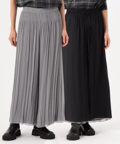 COMME CA PLATINUM S-SIZE / コムサ・プラチナ エスサイズ その他パンツ | 〔 Sサイズ 〕 【セットアップ対応/リバーシブル】スプリットジョーゼット シフォンパンツ