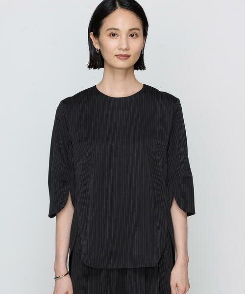 COMME CA PLATINUM S-SIZE / コムサ・プラチナ エスサイズ シャツ・ブラウス | 〔 Sサイズ 〕 【ブライトリーセットアップ】サテンストライプ プルオーバー | 詳細7