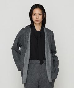 COMME CA PLATINUM S-SIZE / コムサ・プラチナ エスサイズ その他アウター | 〔 Sサイズ 〕リバーシブル ウールリバーツイード調 リバー羽織り