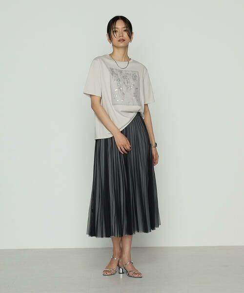 COMME CA PLATINUM S-SIZE / コムサ・プラチナ エスサイズ ロング・マキシ丈スカート | 〔 Sサイズ 〕 【セットアップ対応】ソフトチュール×オーガンジートリコット広幅 スカート | 詳細11