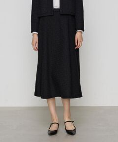 COMME CA PLATINUM S-SIZE / コムサ・プラチナ エスサイズ セットアップ | 〔 Sサイズ 〕 【セットアップ対応】ダミエラッセルツイードフレアースカート