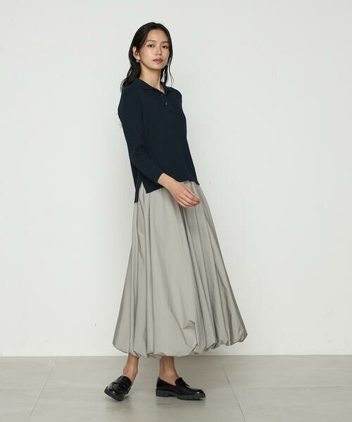 COMME CA PLATINUM S-SIZE / コムサ・プラチナ エスサイズ ニット・セーター | 〔 Sサイズ 〕 ケーブル編みニット ポロ襟プルオーバー | 詳細1