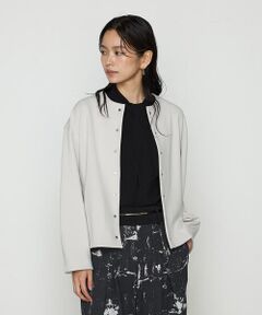 COMME CA PLATINUM S-SIZE / コムサ・プラチナ エスサイズ ブルゾン | 〔 Sサイズ 〕 アクアスーティングジャージー ノーカラーブルゾン