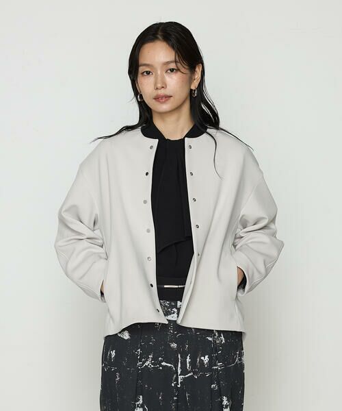 COMME CA PLATINUM S-SIZE / コムサ・プラチナ エスサイズ ブルゾン | 〔 Sサイズ 〕 アクアスーティングジャージー ノーカラーブルゾン | 詳細18