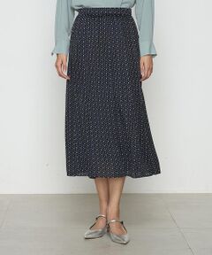 COMME CA PLATINUM S-SIZE / コムサ・プラチナ エスサイズ ロング・マキシ丈スカート | 〔 Sサイズ 〕 サテンワッシャーダイヤ小紋柄 スカート