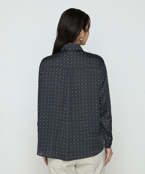 COMME CA PLATINUM S-SIZE / コムサ・プラチナ エスサイズ シャツ・ブラウス | 〔 Sサイズ 〕 サテンワッシャーダイヤ小紋柄 ブラウス | 詳細14