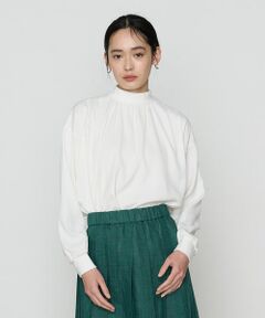 COMME CA PLATINUM S-SIZE / コムサ・プラチナ エスサイズ カットソー | 〔 Sサイズ 〕 起毛ストレッチサテン リブギャザープルオーバー