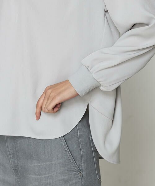 COMME CA PLATINUM S-SIZE / コムサ・プラチナ エスサイズ カットソー | 〔 Sサイズ 〕 起毛ストレッチサテン リブギャザープルオーバー | 詳細14