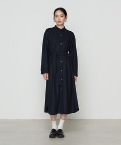 COMME CA PLATINUM S-SIZE / コムサ・プラチナ エスサイズ ロング・マキシ丈ワンピース | 〔 Sサイズ 〕 両面起毛ツイル シャツドレス