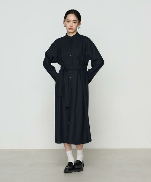 COMME CA PLATINUM S-SIZE / コムサ・プラチナ エスサイズ ロング・マキシ丈ワンピース | 〔 Sサイズ 〕 両面起毛ツイル シャツドレス | 詳細1