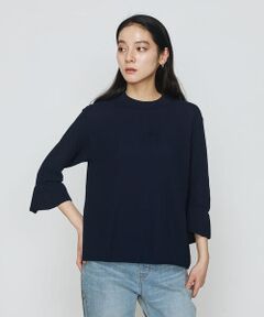 COMME CA PLATINUM S-SIZE / コムサ・プラチナ エスサイズ ニット・セーター | 〔 Sサイズ 〕 鹿の子編み袖 フリルプルオーバー