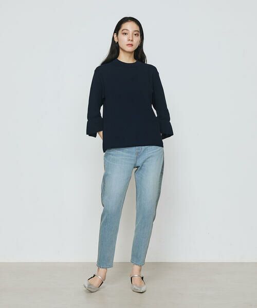 COMME CA PLATINUM S-SIZE / コムサ・プラチナ エスサイズ ニット・セーター | 〔 Sサイズ 〕 鹿の子編み袖 フリルプルオーバー | 詳細1