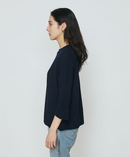 COMME CA PLATINUM S-SIZE / コムサ・プラチナ エスサイズ ニット・セーター | 〔 Sサイズ 〕 鹿の子編み袖 フリルプルオーバー | 詳細5