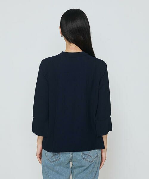 COMME CA PLATINUM S-SIZE / コムサ・プラチナ エスサイズ ニット・セーター | 〔 Sサイズ 〕 鹿の子編み袖 フリルプルオーバー | 詳細6