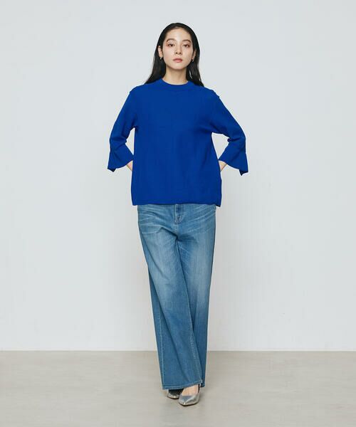 COMME CA PLATINUM S-SIZE / コムサ・プラチナ エスサイズ ニット・セーター | 〔 Sサイズ 〕 鹿の子編み袖 フリルプルオーバー | 詳細13