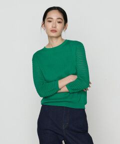 COMME CA PLATINUM S-SIZE / コムサ・プラチナ エスサイズ ニット・セーター | 〔 Sサイズ 〕 コットンシルク クルーネックプルオーバー