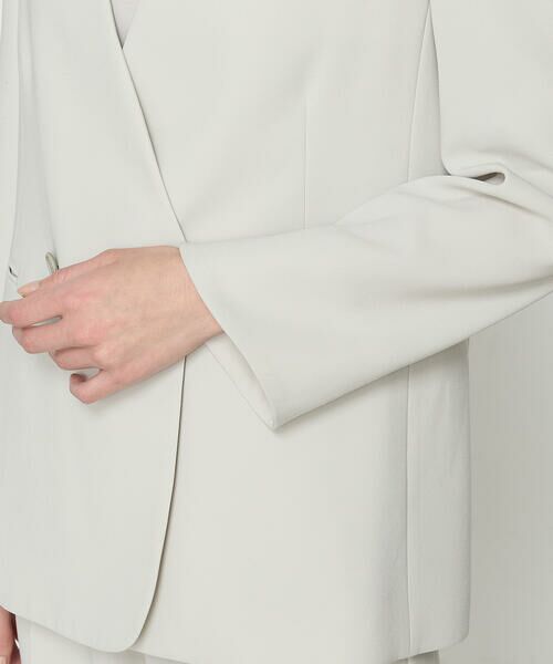 COMME CA PLATINUM S-SIZE / コムサ・プラチナ エスサイズ セットアップ | 〔 Sサイズ 〕 【セットアップ対応】アチェローザダブルクロス ノーカラージャケット | 詳細12