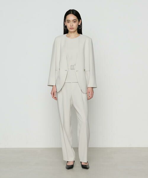 COMME CA PLATINUM S-SIZE / コムサ・プラチナ エスサイズ セットアップ | 〔 Sサイズ 〕 【セットアップ対応】アチェローザダブルクロス ノーカラージャケット | 詳細4