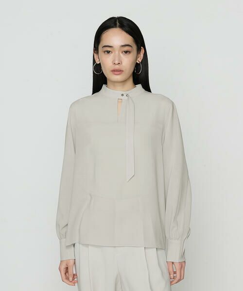 COMME CA PLATINUM S-SIZE/コムサ・プラチナ エスサイズ 〔 Sサイズ 〕 フィネスボイル 長袖ブラウス 03:アイスグリーン 5号 COMME CA PLATINUM S-SIZE/コムサ・プラチナ エスサイズ 〔 Sサイズ 〕 フィネスボイル 長袖ブラウス 03:アイスグリーン 5号