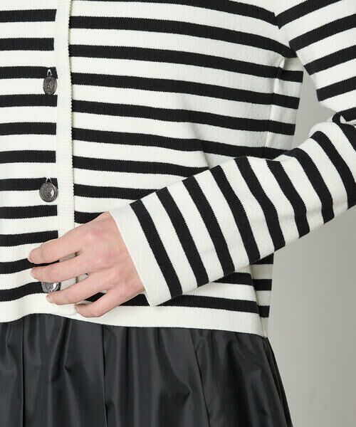 COMME CA PLATINUM S-SIZE / コムサ・プラチナ エスサイズ ニット・セーター | 〔 Sサイズ 〕 ボーダー／バイカラー カーディガン | 詳細9