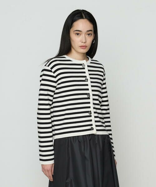 COMME CA PLATINUM S-SIZE / コムサ・プラチナ エスサイズ ニット・セーター | 〔 Sサイズ 〕 ボーダー／バイカラー カーディガン | 詳細4