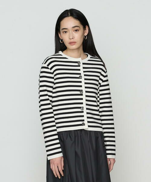 セール】 〔 Sサイズ 〕 ボーダー／バイカラー カーディガン