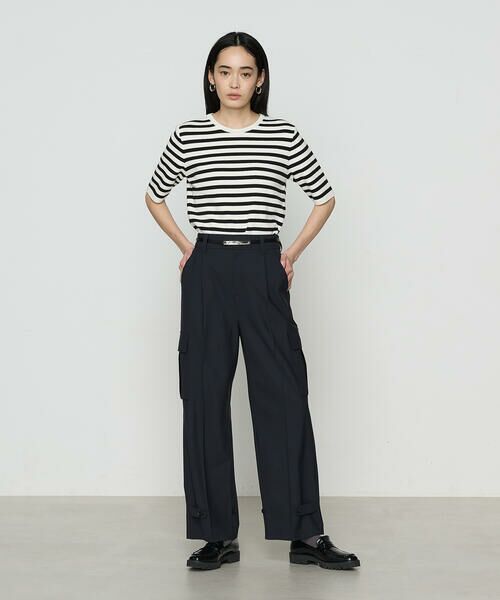 COMME CA PLATINUM S-SIZE / コムサ・プラチナ エスサイズ カーディガン・ボレロ | 〔 Sサイズ 〕 ボーダー／バイカラー プルオーバー | 詳細1