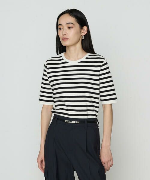 COMME CA PLATINUM S-SIZE / コムサ・プラチナ エスサイズ カーディガン・ボレロ | 〔 Sサイズ 〕 ボーダー／バイカラー プルオーバー | 詳細4