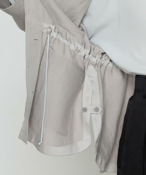 COMME CA PLATINUM S-SIZE / コムサ・プラチナ エスサイズ ブルゾン | 〔 Sサイズ 〕 テンセルリネンサテン ミリタリー調シャツブルゾン | 詳細16