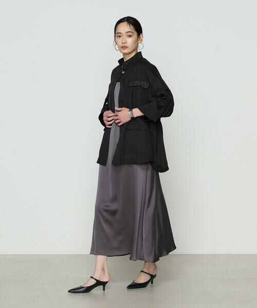 COMME CA PLATINUM S-SIZE / コムサ・プラチナ エスサイズ ブルゾン | 〔 Sサイズ 〕 テンセルリネンサテン ミリタリー調シャツブルゾン | 詳細19