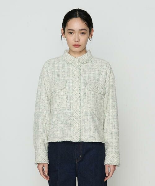 COMME CA PLATINUM S-SIZE / コムサ・プラチナ エスサイズ ベスト | 〔 Sサイズ 〕 サマーツイード クロプトシャツ | 詳細13