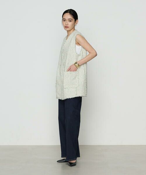 COMME CA PLATINUM S-SIZE / コムサ・プラチナ エスサイズ ベスト | 〔 Sサイズ 〕 サマーツイード ジレ | 詳細9