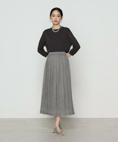 COMME CA PLATINUM S-SIZE / コムサ・プラチナ エスサイズ ロング・マキシ丈スカート | 〔 Sサイズ 〕 ラミー プリーツスカート | 詳細1