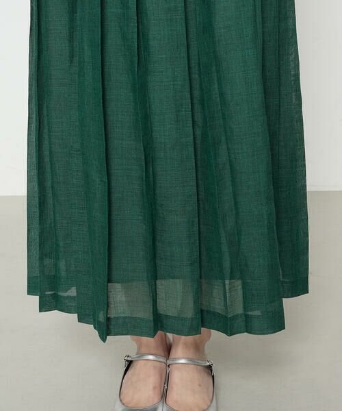 COMME CA PLATINUM S-SIZE / コムサ・プラチナ エスサイズ ロング・マキシ丈スカート | 〔 Sサイズ 〕 ラミー プリーツスカート | 詳細13