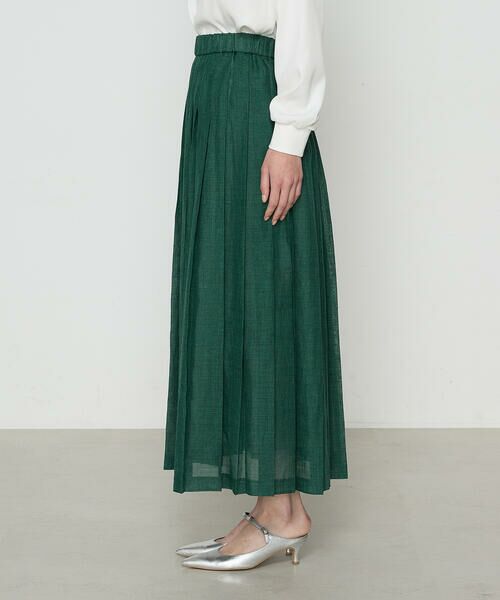 COMME CA PLATINUM S-SIZE / コムサ・プラチナ エスサイズ ロング・マキシ丈スカート | 〔 Sサイズ 〕 ラミー プリーツスカート | 詳細10