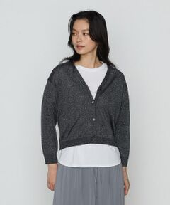 COMME CA PLATINUM S-SIZE / コムサ・プラチナ エスサイズ カーディガン・ボレロ | 〔 Sサイズ 〕 ラメリネンニット カーディガン