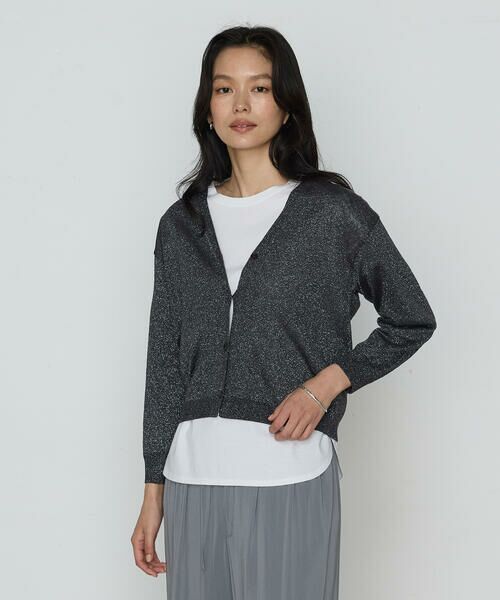 COMME CA PLATINUM S-SIZE / コムサ・プラチナ エスサイズ カーディガン・ボレロ | 〔 Sサイズ 〕 ラメリネンニット カーディガン | 詳細2