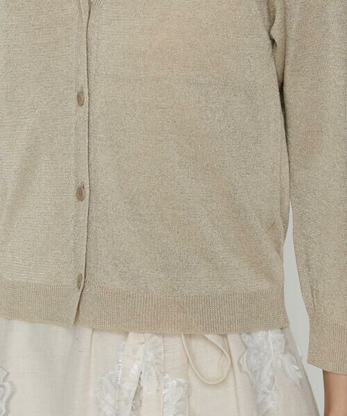 COMME CA PLATINUM S-SIZE / コムサ・プラチナ エスサイズ カーディガン・ボレロ | 〔 Sサイズ 〕 ラメリネンニット カーディガン | 詳細12